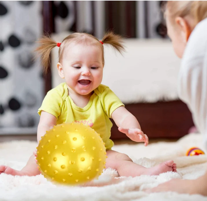 5 inches custom logo pvc inflatable message ball knobby ball for promotional