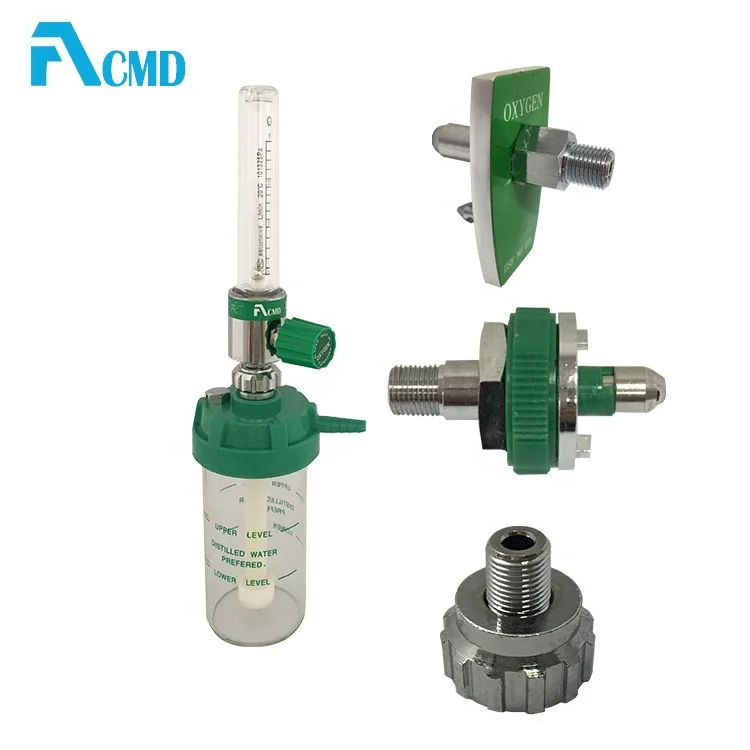 Oxygen Flow Meter Therapy Medical Oxygen Flowmeter With Humidifier Adult Use