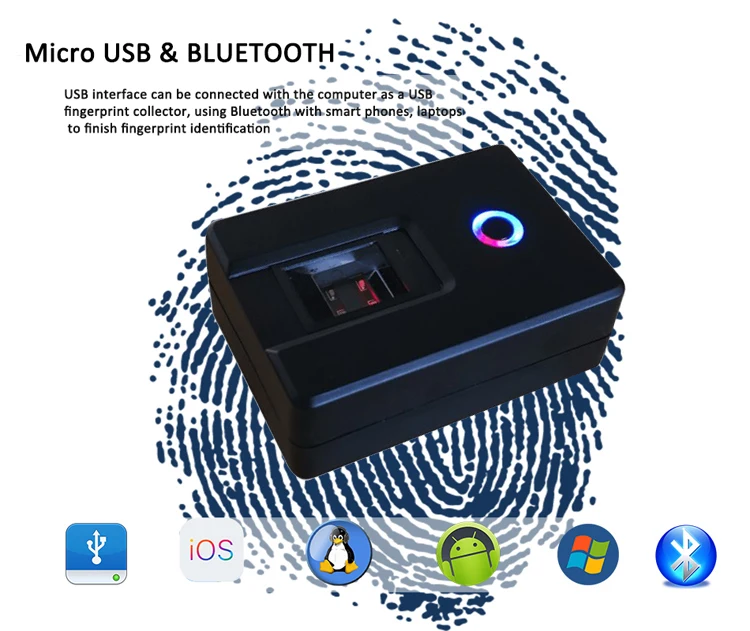 HF4000Plus  HFSecurity Digital ID Registration Wireless Optical Live Android IOS Fingerprint Scanner