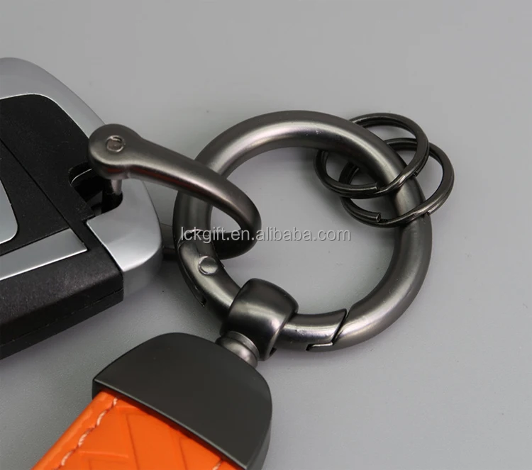 Custom Cheap Multi Colors Personalized Car Keychain Leather Key fobs