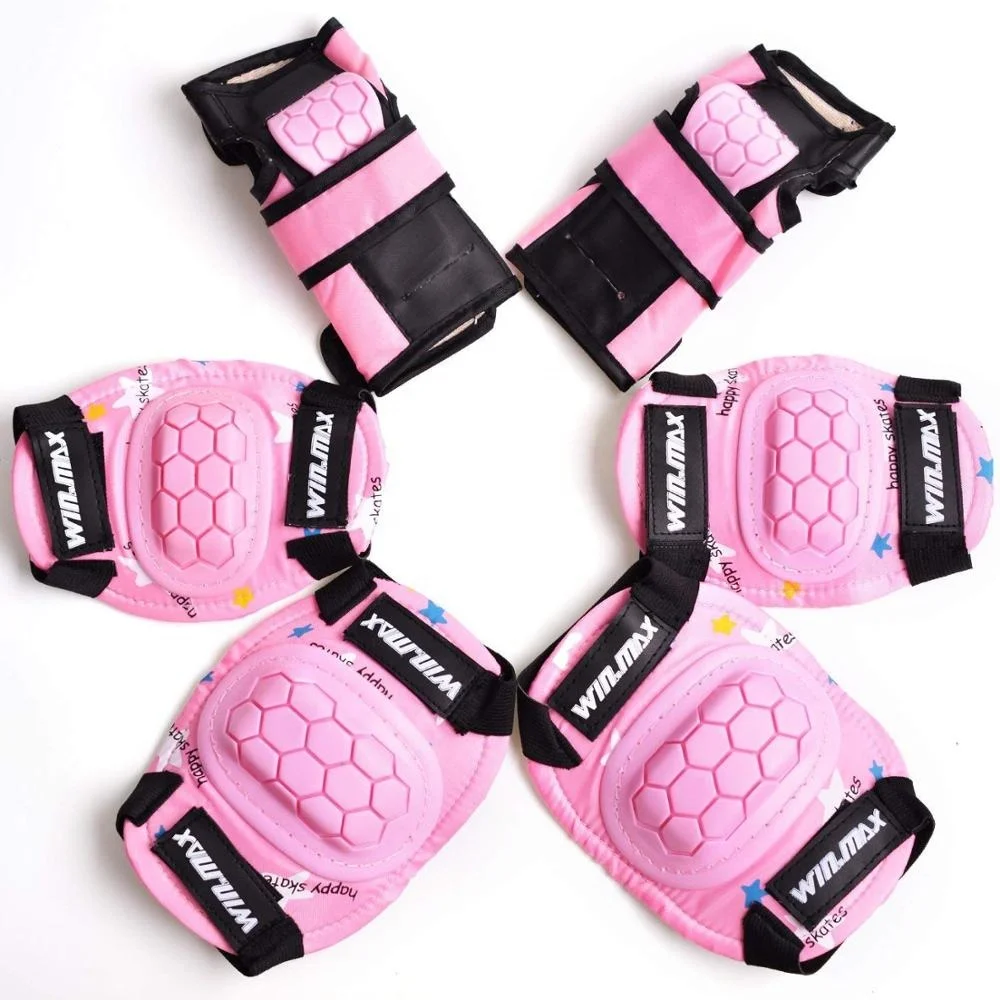 Skateboard & Bicycle 2 Knee pads + 2 Elbow pads + 2 Wrist guards Protector Set, Kid Fun Protector