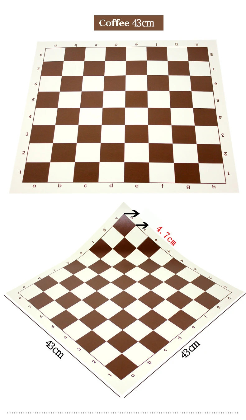 Vinyl Chess Board cheap chess sets Large 20 inch PVC CRAFT Plastic Flex Pad Board