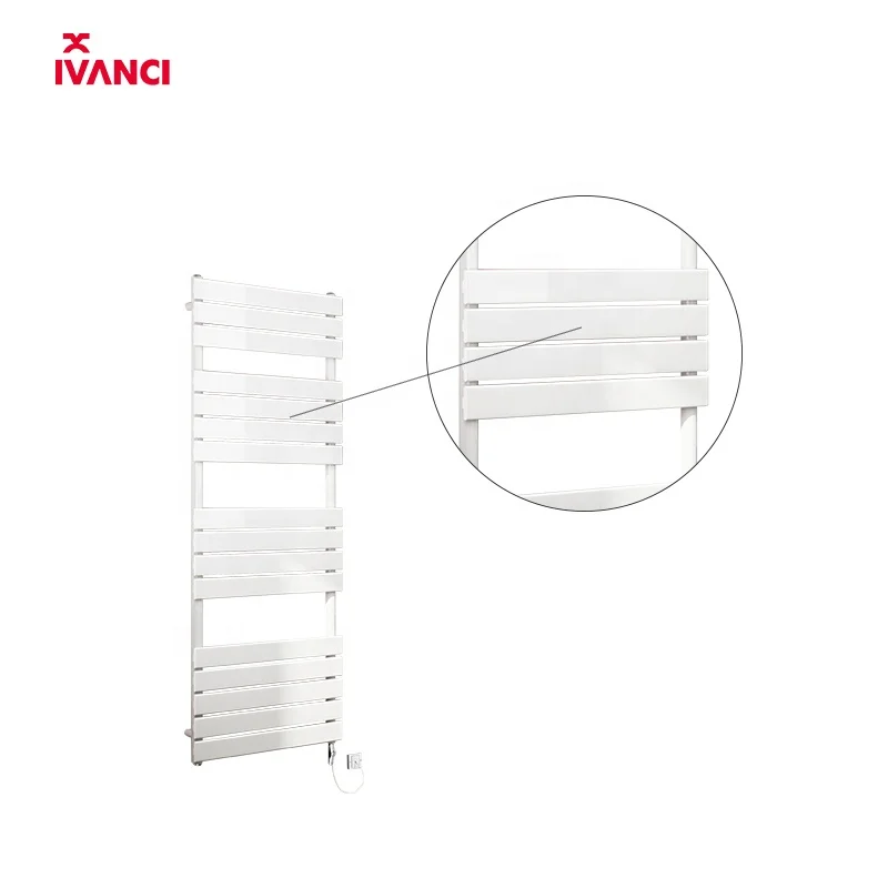 IVANCI 1600*600mm White electric heating bathroom towel radiator warmer with thermostatic controller