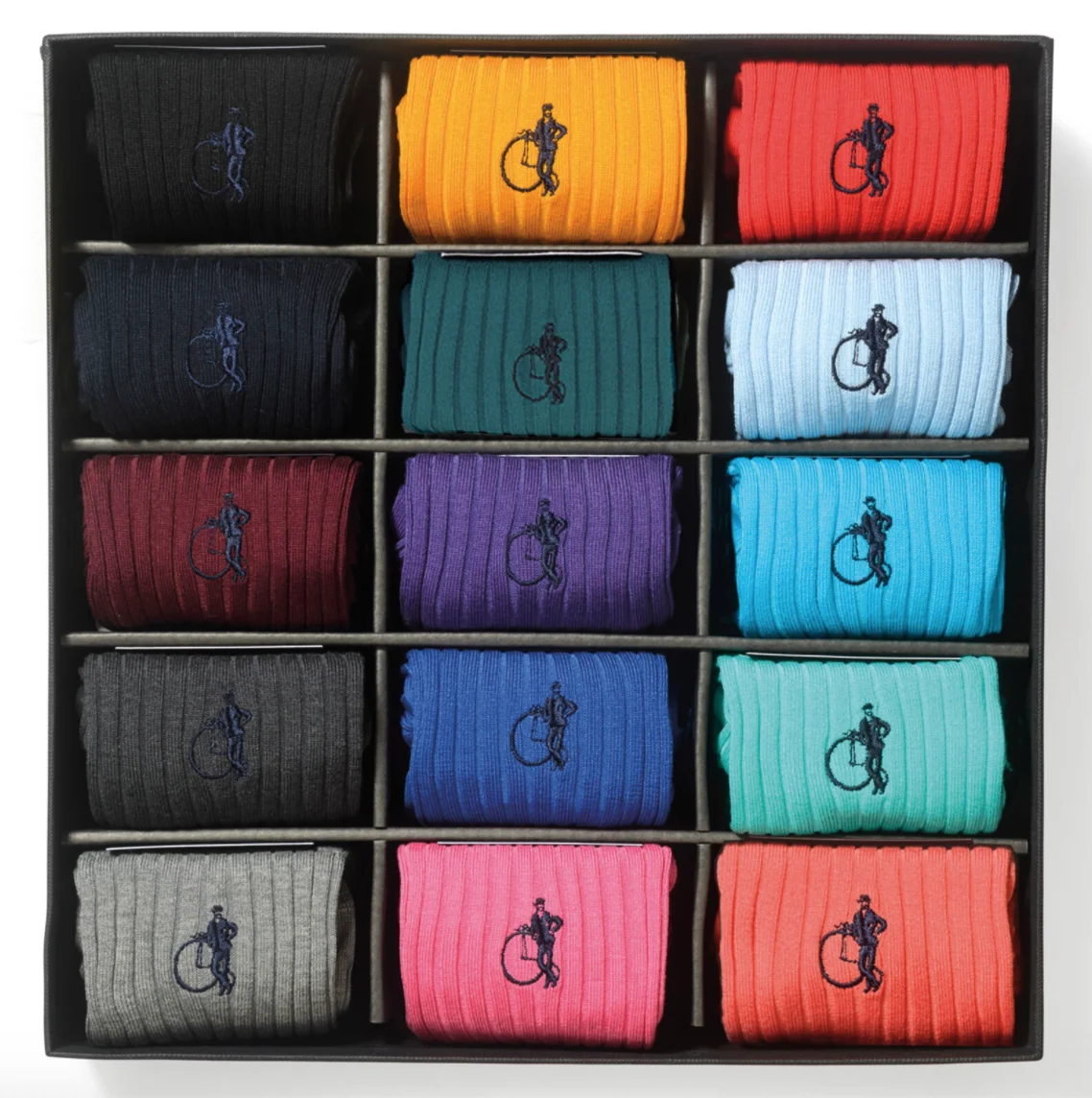 Wholesale Best Mens Yellow Luxury Pima Cotton Thick Rib No Show Embroidery Logo Socks