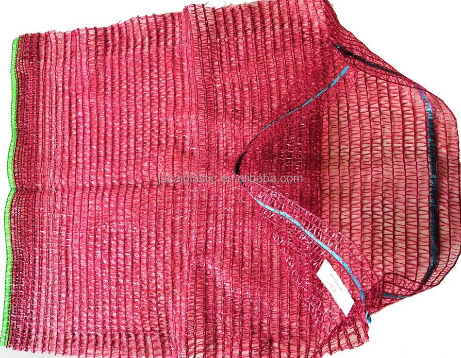 Anti-UV Packaging Vegetable Onions Garlic Fruit Orange Potato Cabbage Plastic PP Tubular Leno Net Sack Drawstring Mesh Bag