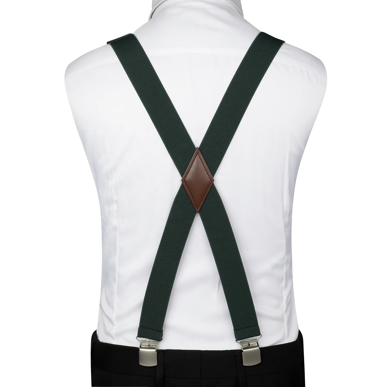 3.5CM Men X Sharp Solid Matt Design Office Up Down Suspended Lighting Shirt Suspenders Belt