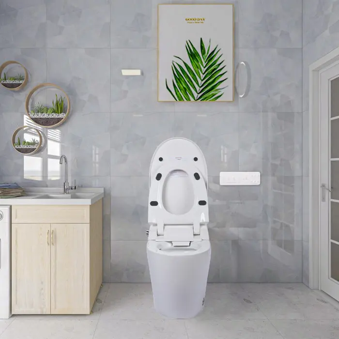 DQOK Floor Mounted Automatic Foot Flush Electric Commode Toilet Bathroom Ceramic Intelligent Smart Toilets