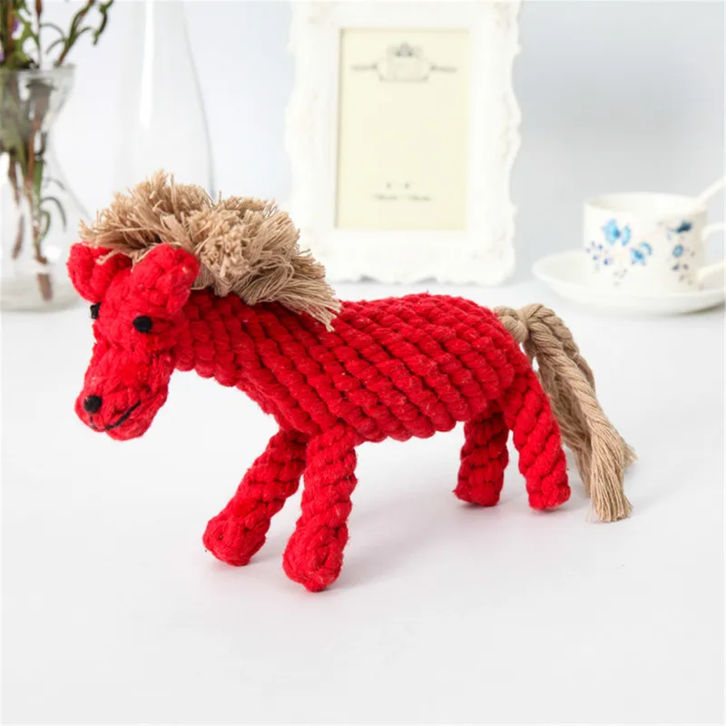 
Pet toy animal series molar cleaning cotton rope dog cat toy bite-resistant teeth strong dog toy 