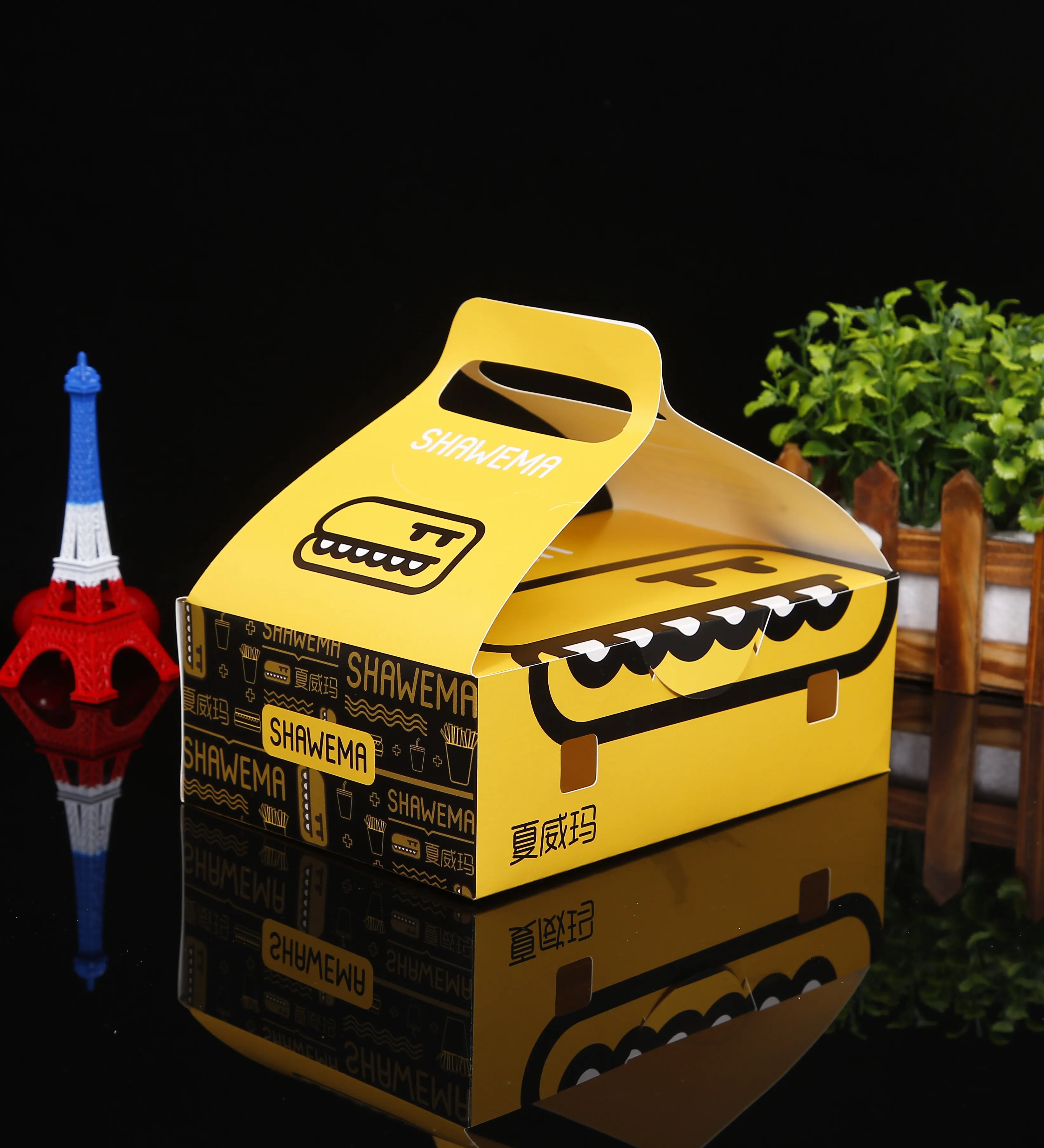 
Take Away Disposable Fast Food Packaging Foldable Fried Chicken Boxes 