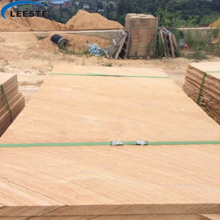 Natural Sandstone Slabs Paving Stone Yellow Sandstone Rock For Villa Wall Tile