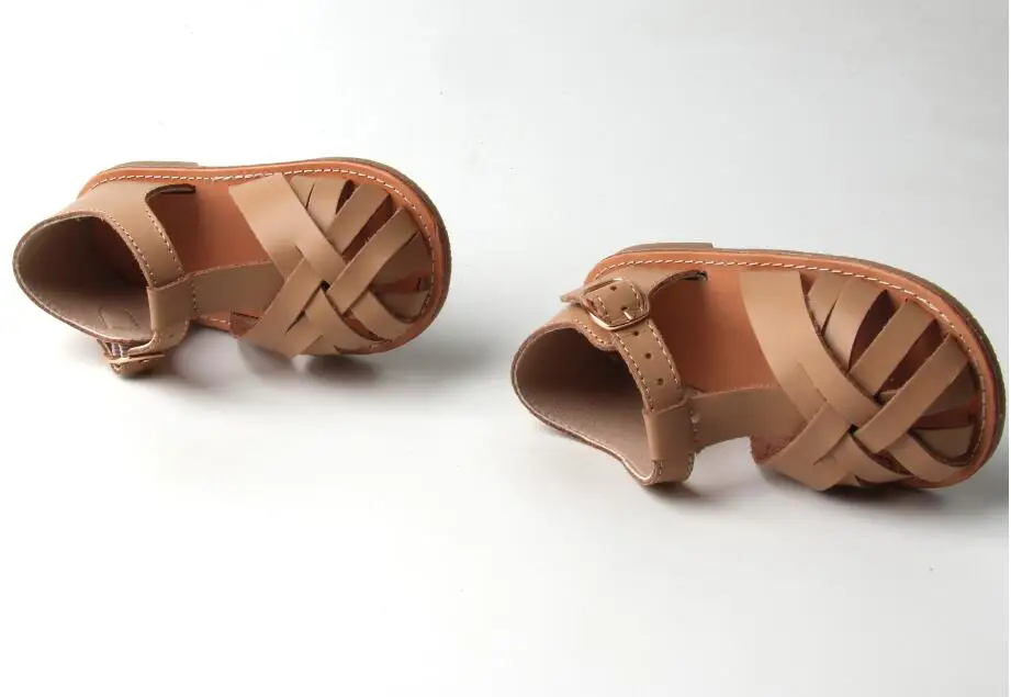  High Quality Australia Hot Selling Flat Shoe Kids Boy Sport Summer Genuine Leather Kid