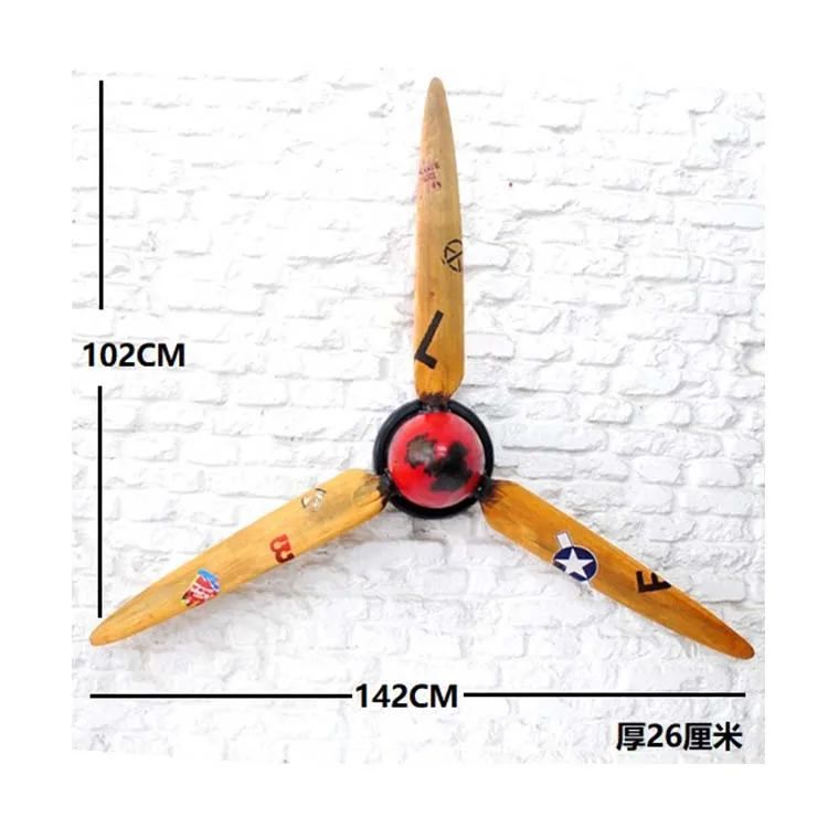 Leaf Iron Craft Propeller Restaurant bar Airplane wings Decorative Diy Home Decor Aircraft Propeller Metal Ironwork