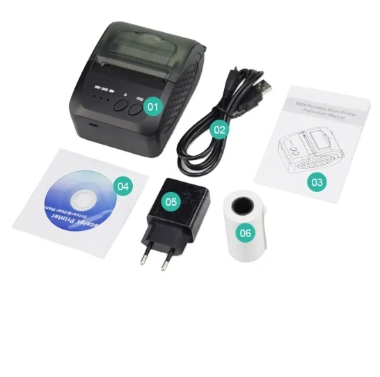 New Arrival Small Size Barcode Bluetooth Thermal 58mm Printer