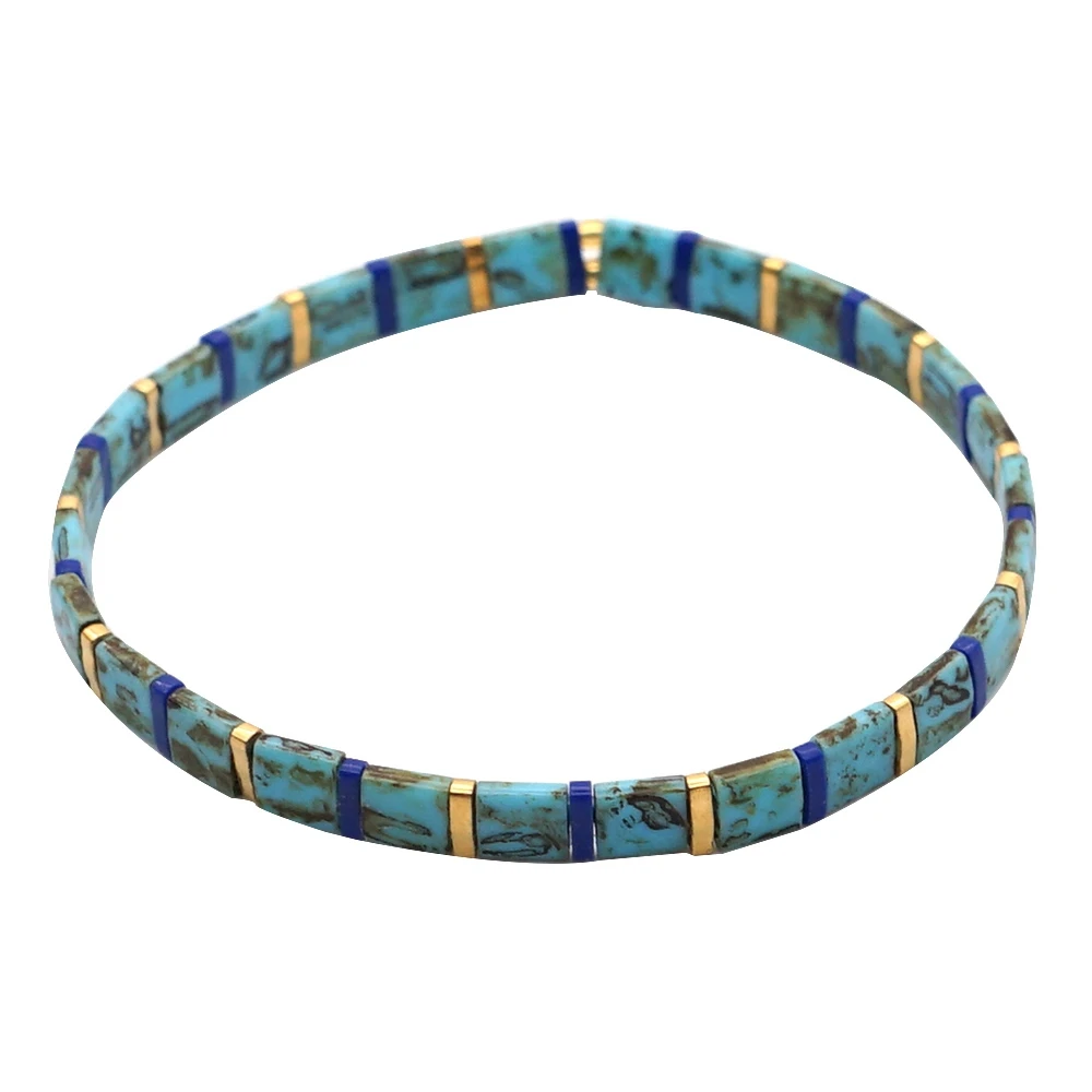 Go2boho Mens Bracelets Fashion Japanese Miyuki Tila Beading Jewelry 2020 African Bead Jewellery Elastic Bracelet Wholesale