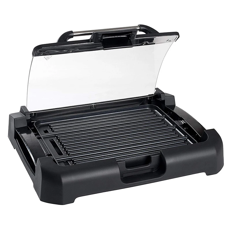 Smokeless Indoor Grill 1800-Watt Electric Griddle with Reversible 2 in 1 Cast Iron Plate