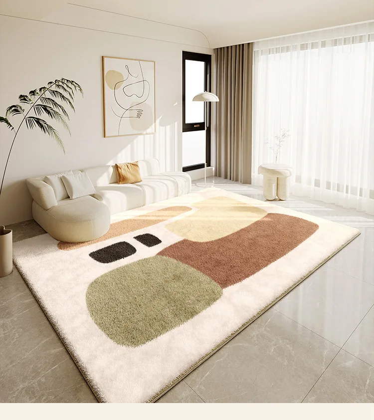 Nordic Simple Style Washable Light Luxury Faux Sheep Skin Carpet  Fur Rug Sofa Cover Mat