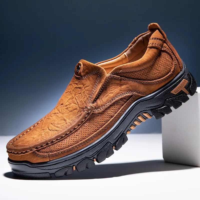 2023 Fashion designer genuine leather casual shoes classy walking shoes Italian men dress shoes