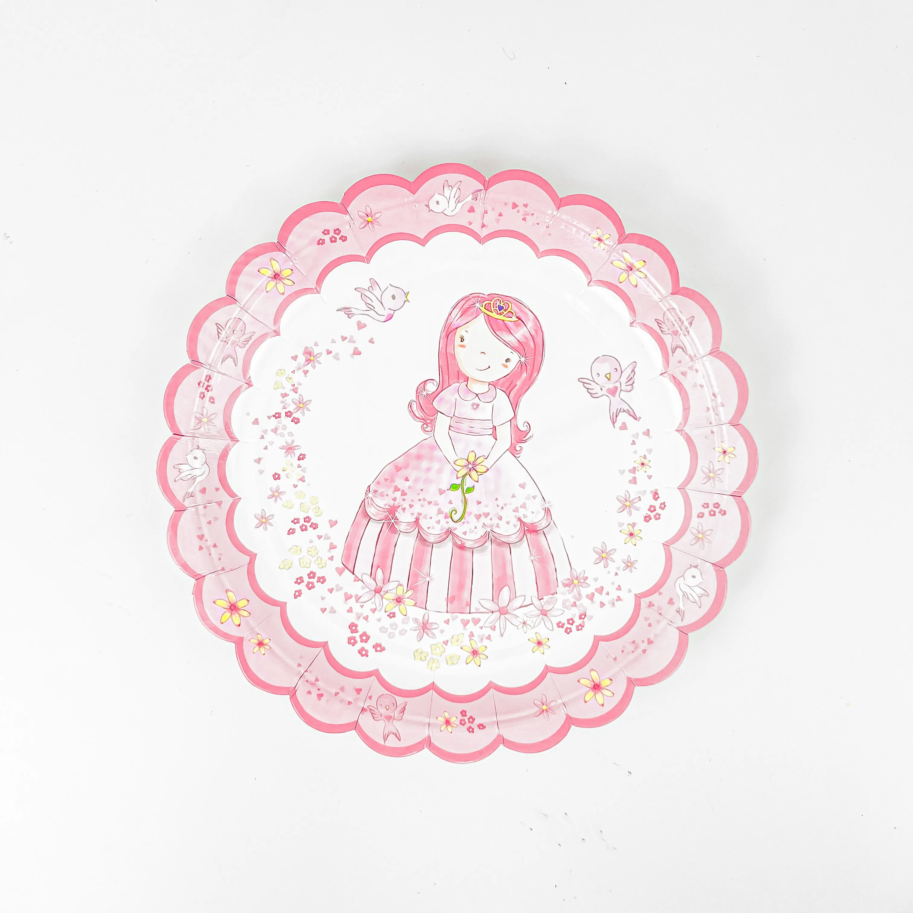 Custom Bio Princess Disposable Paper Plate Pizza Plate for Eco-friendly Paper Plates Party Supplies for Birthday Camping Party