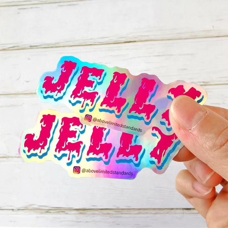 Wholesale Customization Brand Logo Die Cut Stickers Self Adhesive Waterproof PVC Printing Back Split Easy Peel Custom Stickers