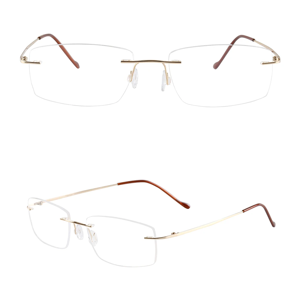 1003 Женская безободковая титановая оправа для