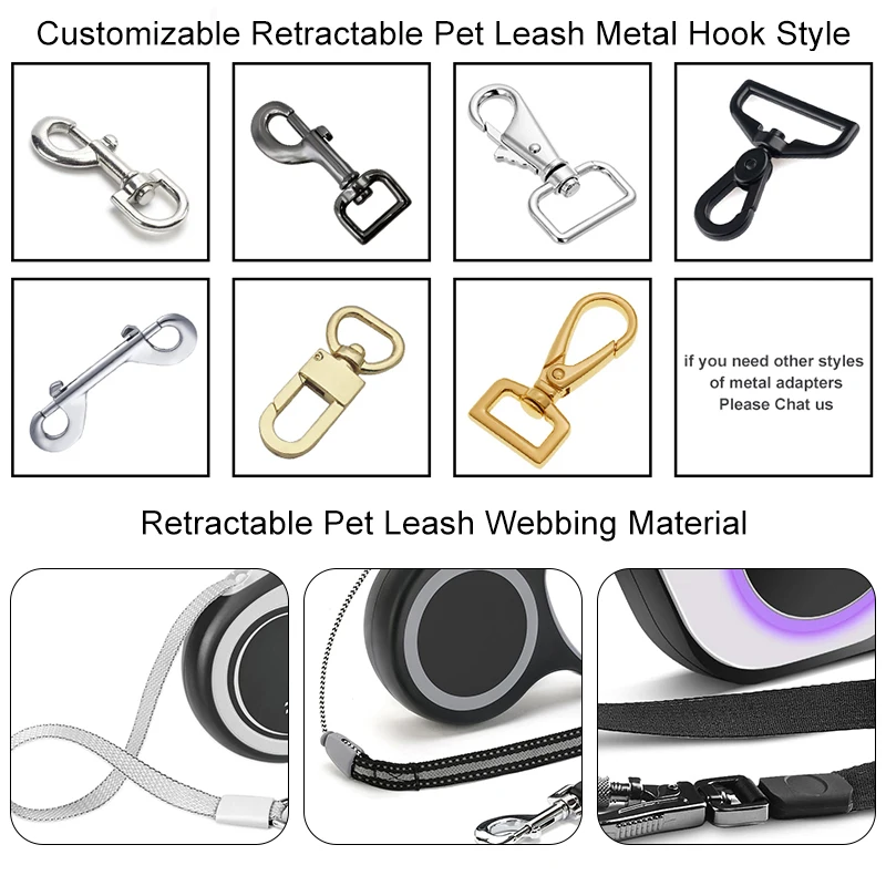 WeLove Wholesale Custom Logo Heavy Duty Adjustable Collars Dog Accessories Lead Strap Automatic Pet Retractable Dog Leash