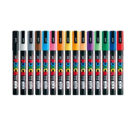 Фломастеры Uni Posca PC3M 15C высококачественные маркеры Mitsubishi на водной основе