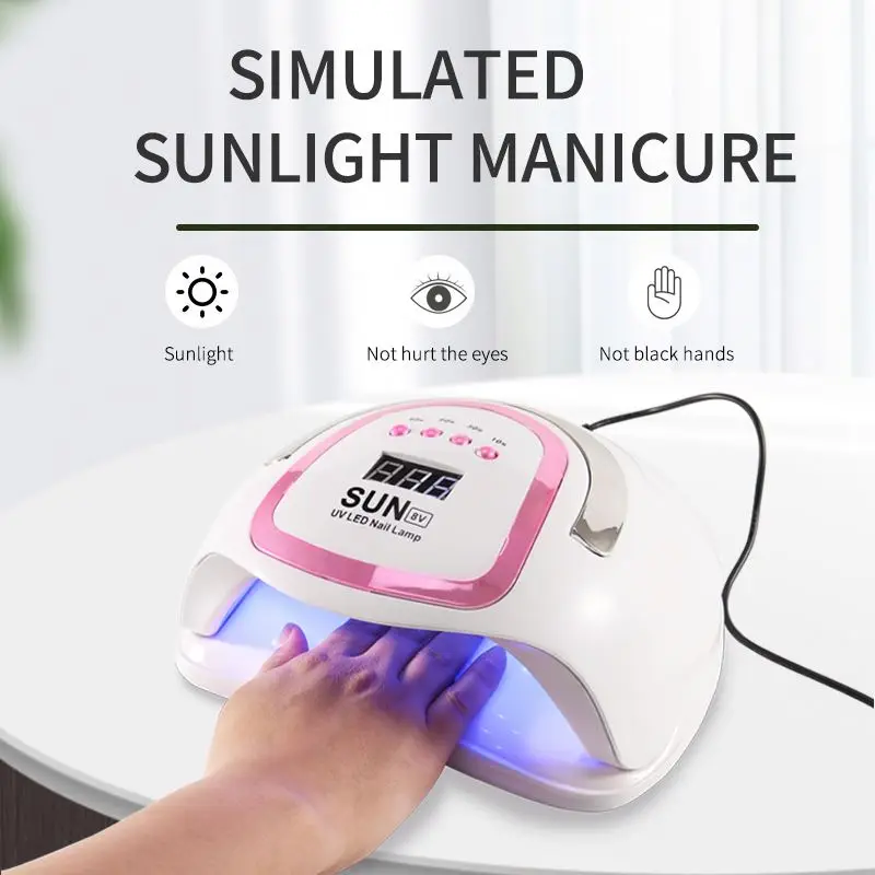 Salon Use Uv Nail Dryer Machine Sensor Curing Gel Polish Lcd Display Manicure Nail Lamp