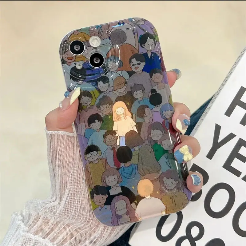 Hot Sale Silicone Cell Phone Shell Paintings Air Cushion Phone Case Cover for iPhone 14 13 12 11 Pro Max Plus Mini XR XS Max X