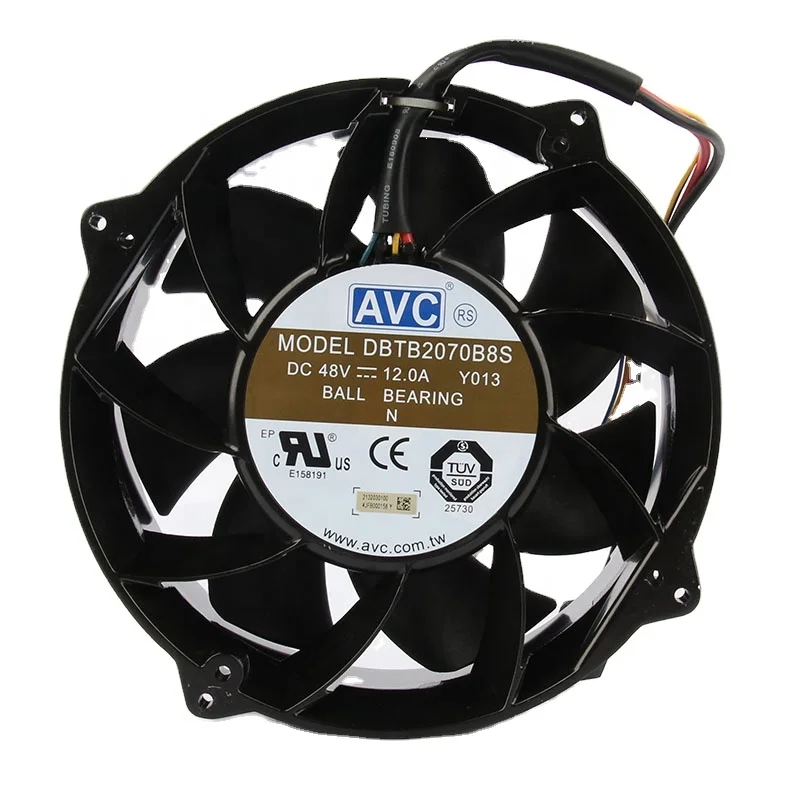 Оригинальный 12 В 24 DC48V 12A EC AC 200x200x70 мм 20 см 20070 металлический сверхсиловой воздушный вентилятор высокого давления DBTB2070B8S охлаждающий