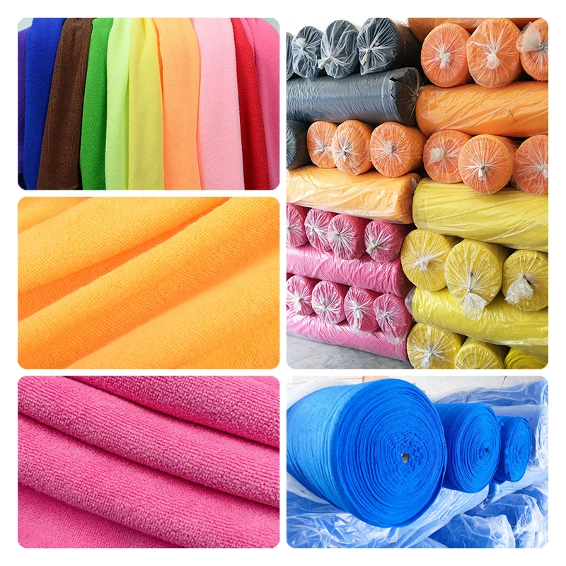 ultra fine soft 80 polyester 20 polyamide 600gsm microfiber towel cloth microfibre fabric in roll terry towelling material