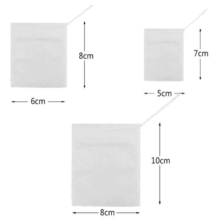 Empty Teabags Easy to Use Drawstring Seal Size Customized empty tea bags