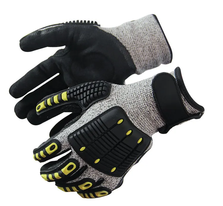 Factory  Hot Selling Custom hand Mechanic protection Working high Impact Resistant Gloves TPR
