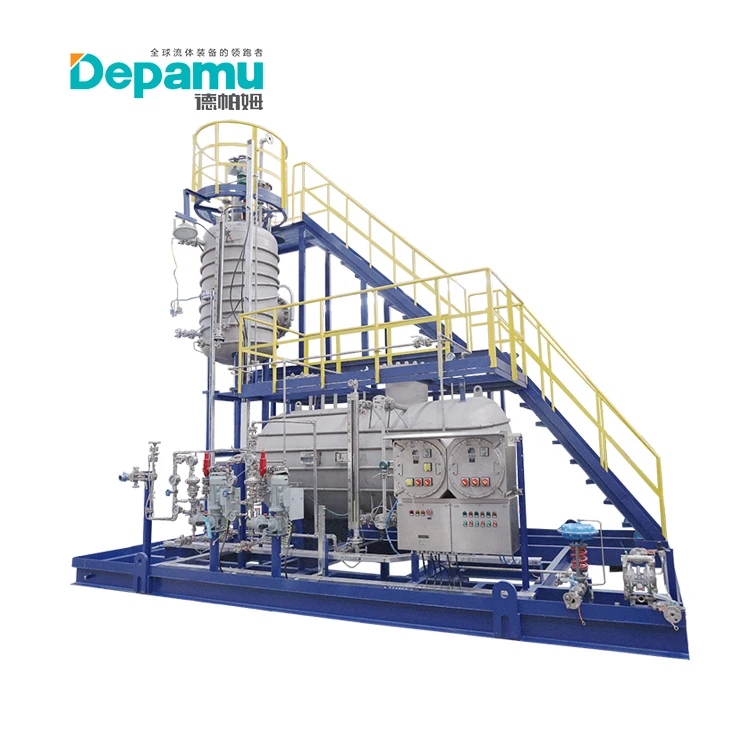 DEPAMU Chemical Dosing Skid DPJY-1.X1-3.4X1-DPMSWABD20-1.5 with Two Metering Pump and Two Tank for Petroleum and Nature Gas