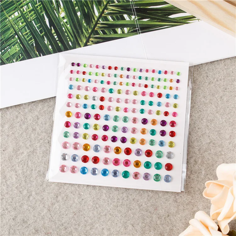 Wholesale 3d diamond rhinestones face crystal gem stickers for nail decoration