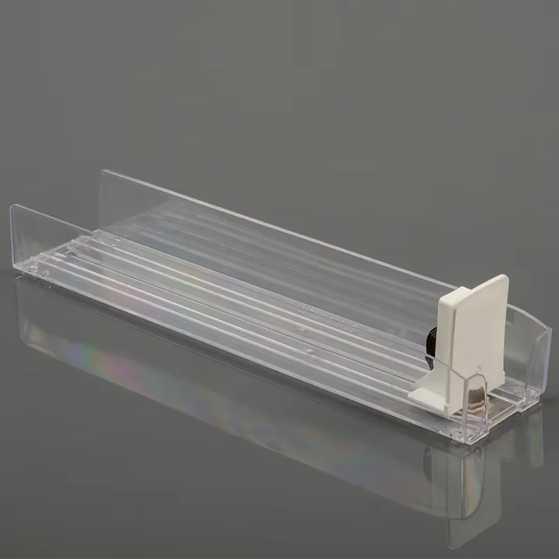 Custom Automatic shelf pusher Transparent Plastic automatic pusher glide for store shelf