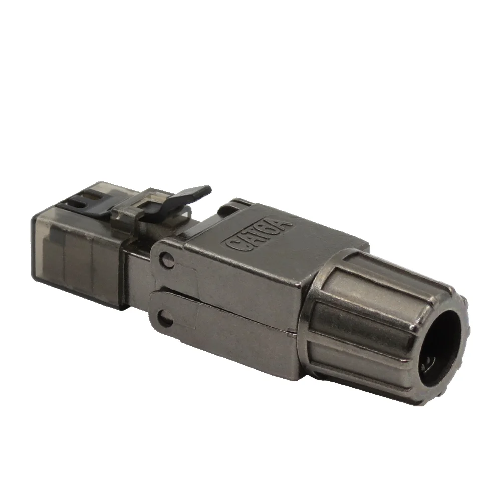 8P8C RJ45 FTP Cat6a Keystone Jack 90-градусный модуль без инструментов для сети STP экранированные телекоммуникационные детали DP-KJ-4101