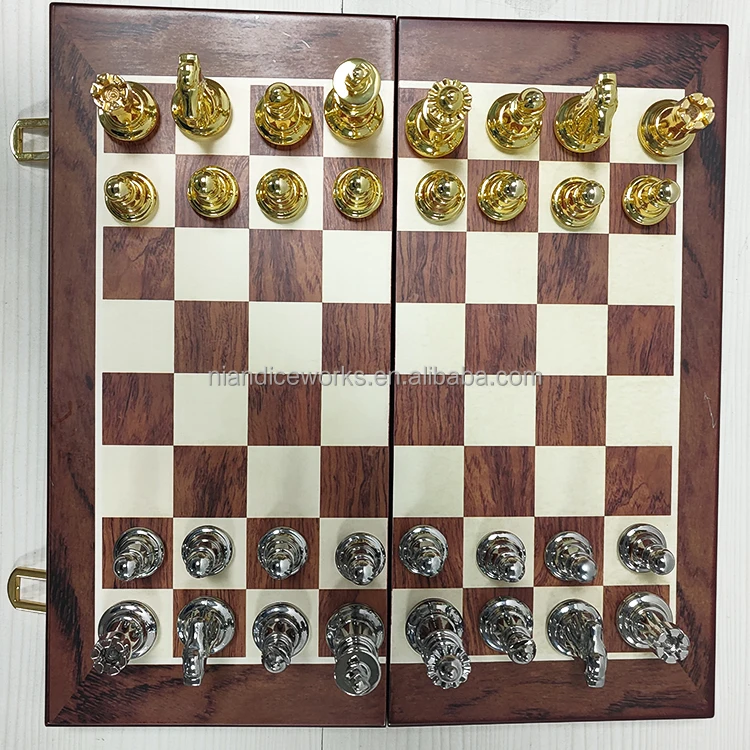 gifts for men play with metal chess clock luxury chess pieces metal Material chess sets