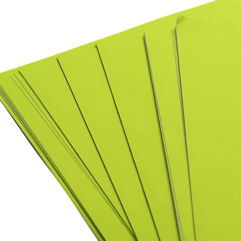 HH 076 Adhesive Stickers Glossy and Matte Surface Labels Laser Digital Printing Florescent Green Sticker Paper