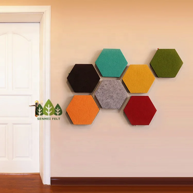 customized size sound acoustic wall panel 1220*2440mm hexagon panel acoustic