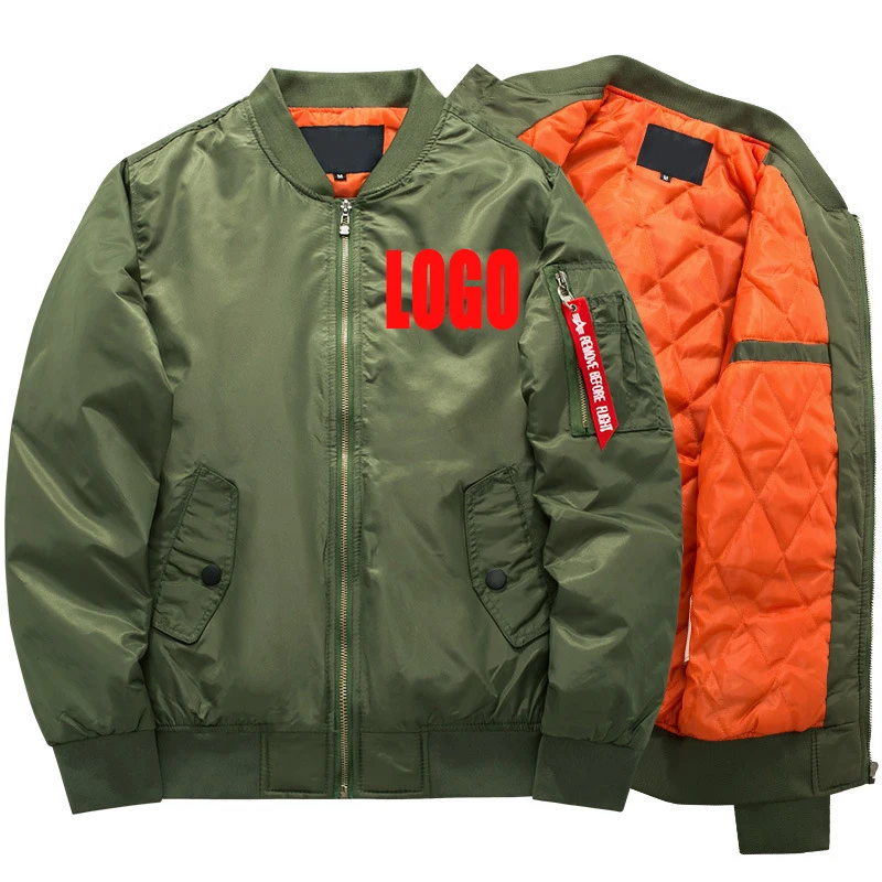 NaLu оптовая продажа с вашим логотипом Ma1 зимние военные армейские Толстые мужские куртки-бомберы
