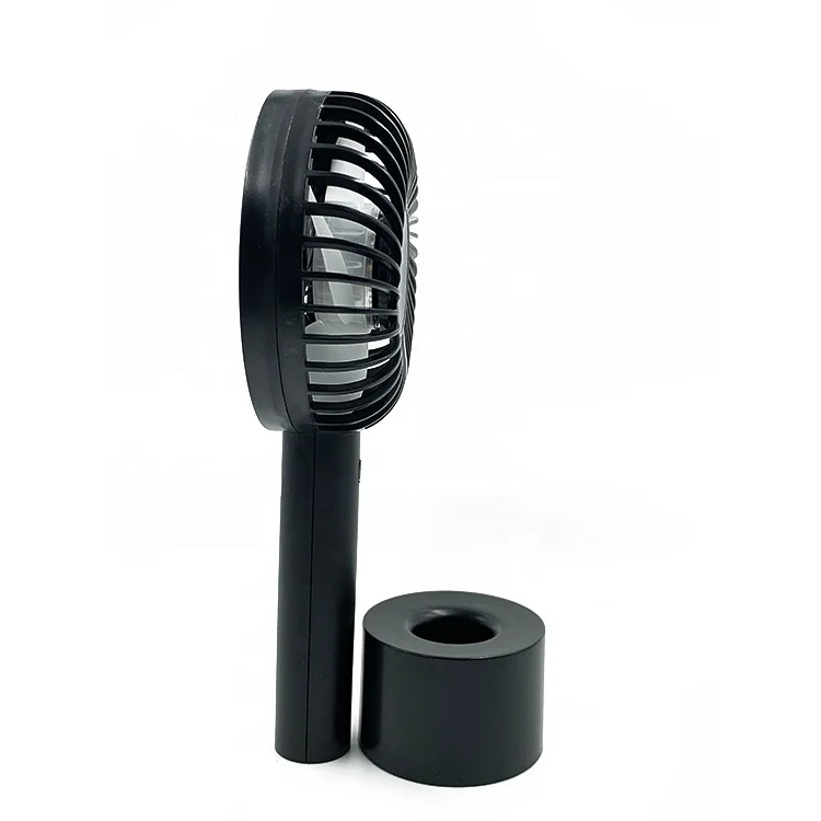 China 5W 12V plastic battery operated air cooling small stand rechargeable green wireless portable mini usb desk fan