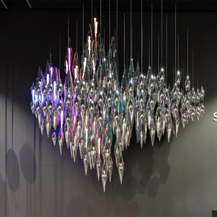 
Modern luxurious customizable conference room crystal lighting led chandelier light 