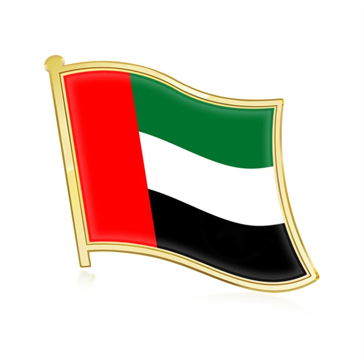
Metal national country flags lapel pins uae badge 