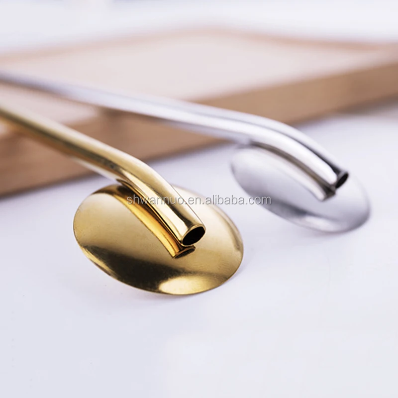 WanuoCraft Long 7 Colors  Metal Straight Stirrer Bar Cocktail Spoon Reusable Drinking Straws Stainless Steel Straw Spoon