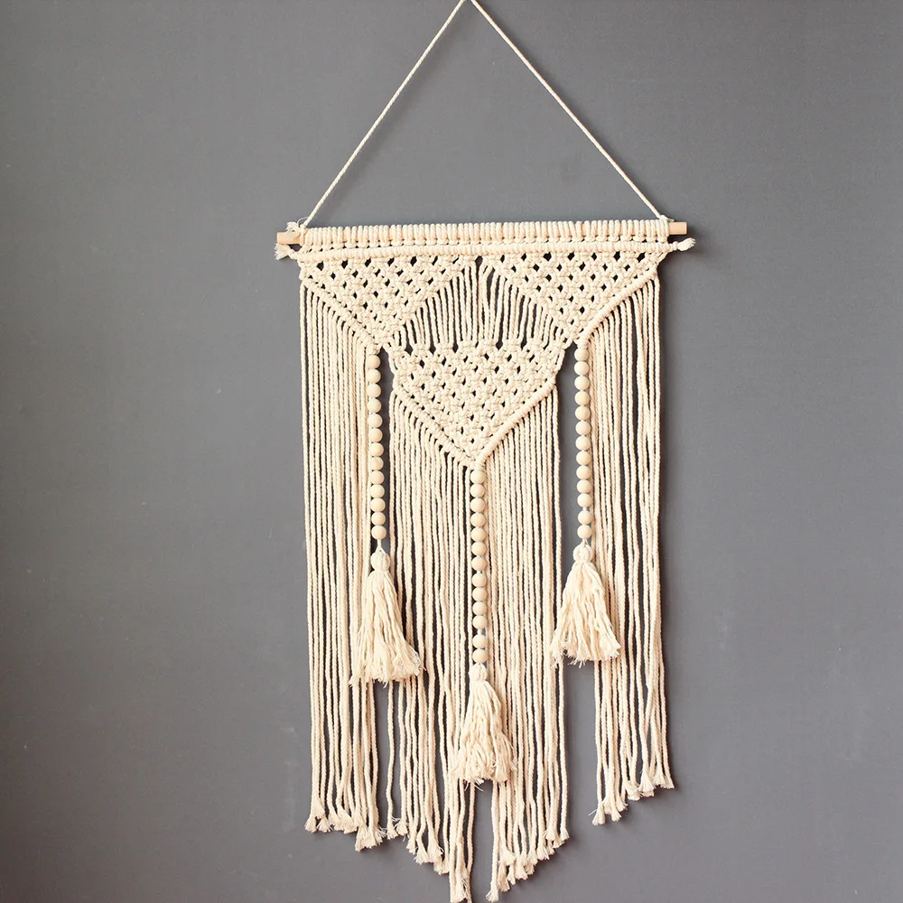 Boho Cotton Knitted acrame Wall Hanging Home Decor Tapestry Wall Hanging