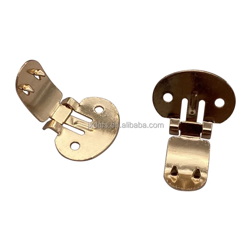 golden color flexible Spring steel manually detachable decorative flower shoe flower clip bow tie clip shoe clip buckle size L