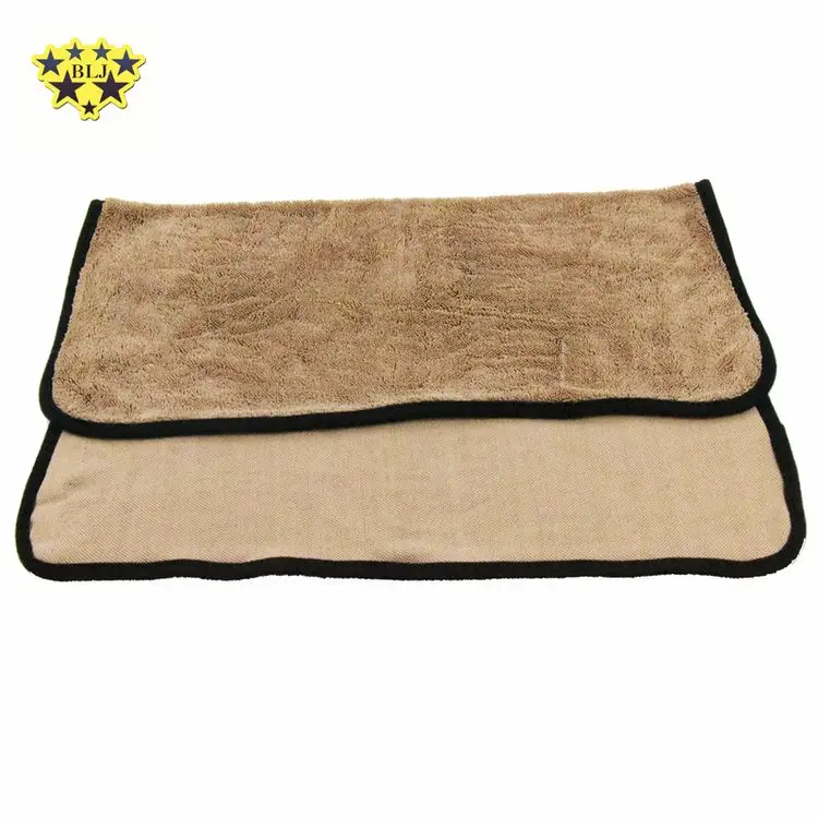 High Quality Super Ultra Fine Printed Microfiber Cloth Short And Long Pile Detailing Plush Car Cleaning Towel