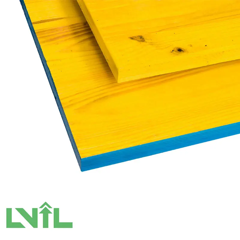 LVIL  spruce/fir 3-ply shuttering plywood 21/27 formwork panels yellow three layer plywood