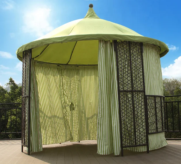 350CM Large Outdoor Gazebo With Sidewall Waterproof Curtain Screen Tent Gazebo Tents