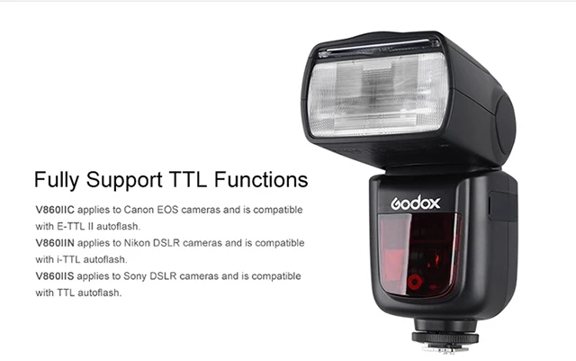 Godox V860 II E-TTL HSS Li-ion Battery camera flash light TTL 2.4G HSS Flash Speedlite for DSLR Cameras